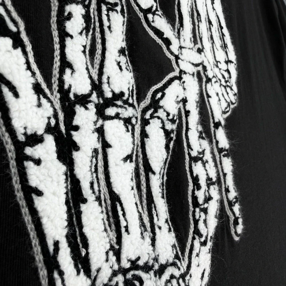 Members Only skeleton hand graphic t-shirt men's 2XL black cotton streetwear